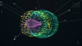Aiircraft Engine wireframe animation. HUD Technology Rotation and Scanning - Powered by Shutterstock - Get 15% off with code: PIKWIZARD15