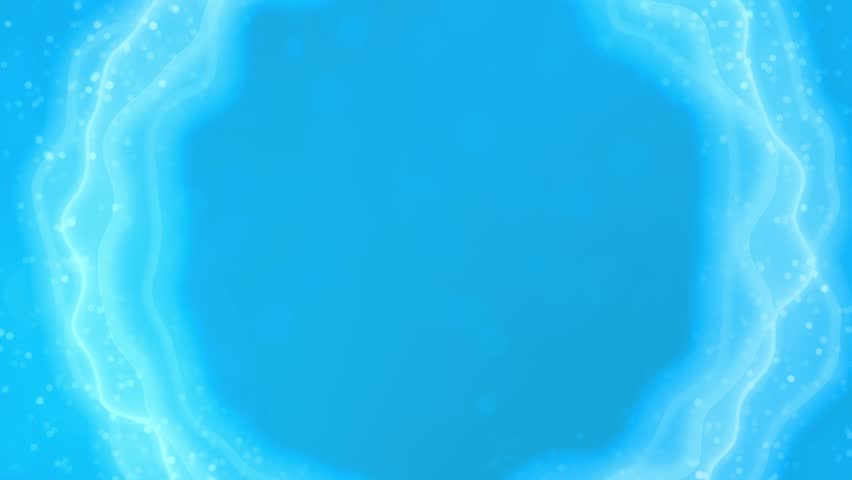 Bright blue tender displaced shapes abstract bokeh bg - loop video