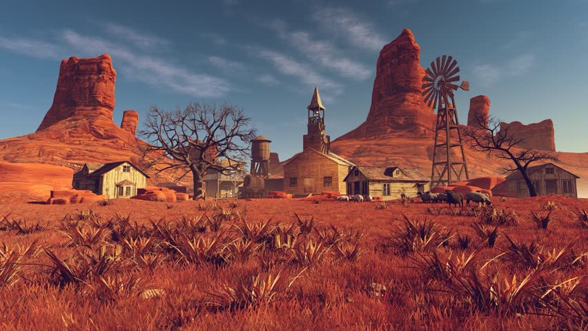 Ancient city and church of the Wild West