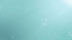 Green bubbles. Beauty moisturizing. Looping video background.(029)