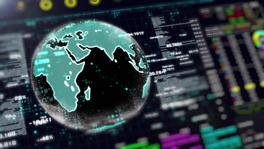 Monitor stock market exchange. Business data number hologram futuristic background. | Shutterstock HD Video #1103323011