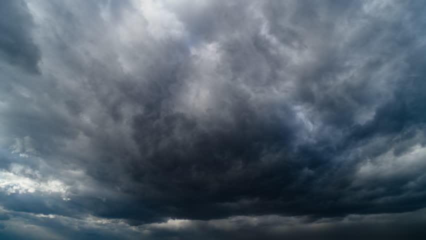 Storm sky timelapse - dark dramatic clouds during thunderstorm, rain and wind, extreme weather, abstract background
 | Shutterstock HD Video #1103336479