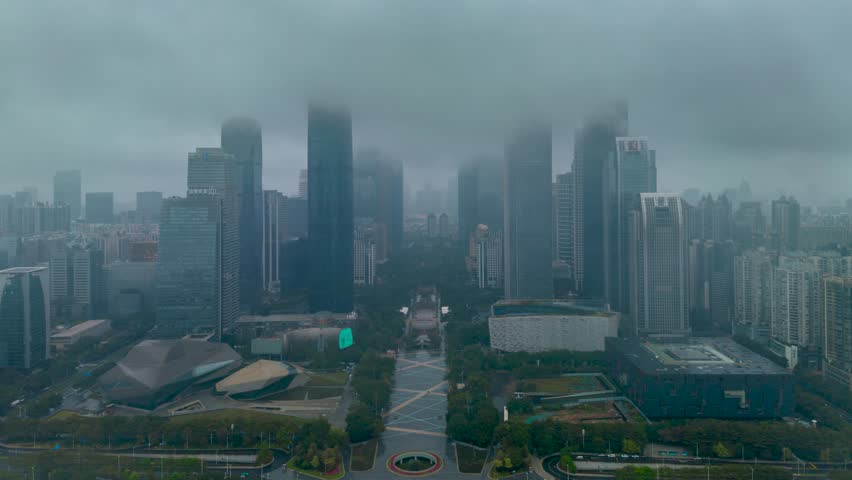 The urban landscape of Guangzhou, China from 2022 to 2023.