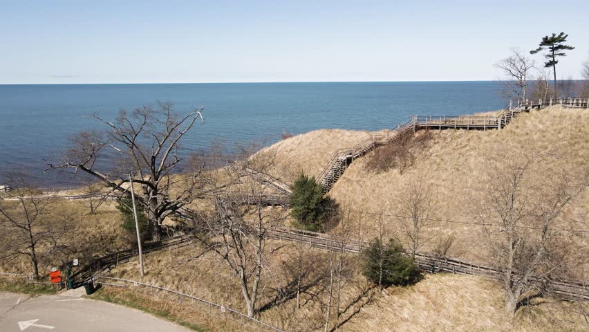 Pushing forward toward lake Michigan in spring.