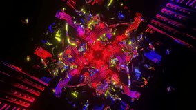 Vibrant sci-fi psychedelic hypnotic visuals for seamless VJ looping