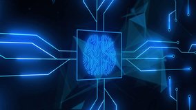 Animation of data processing over computer circuit board brain. Global cloud computing, digital interface and data processing concept digitally generated video. - Powered by Shutterstock - Get 15% off with code: PIKWIZARD15