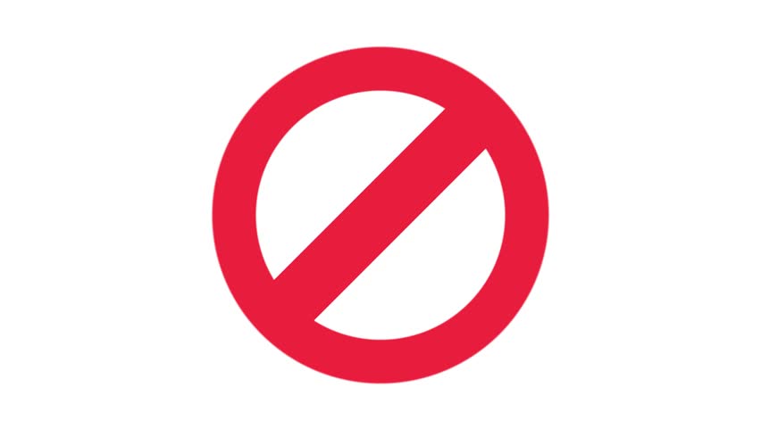 traffic sign red circle crossed out for prohibition prevent illegal things