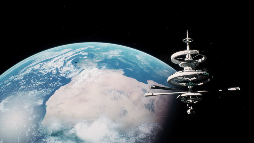 A spaceship arriving to Earth