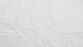 Stop motion animated paper texture background. Crumpled White Paper 4k.  - Powered by Shutterstock - Get 15% off with code: PIKWIZARD15
