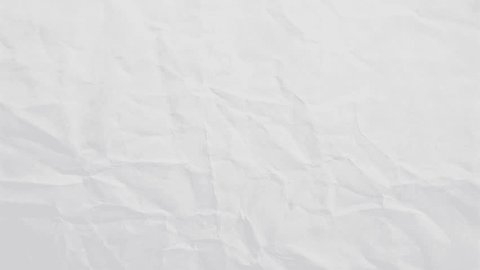 Stop motion animated paper texture background. Crumpled White Paper 4k.  Arkivvideo