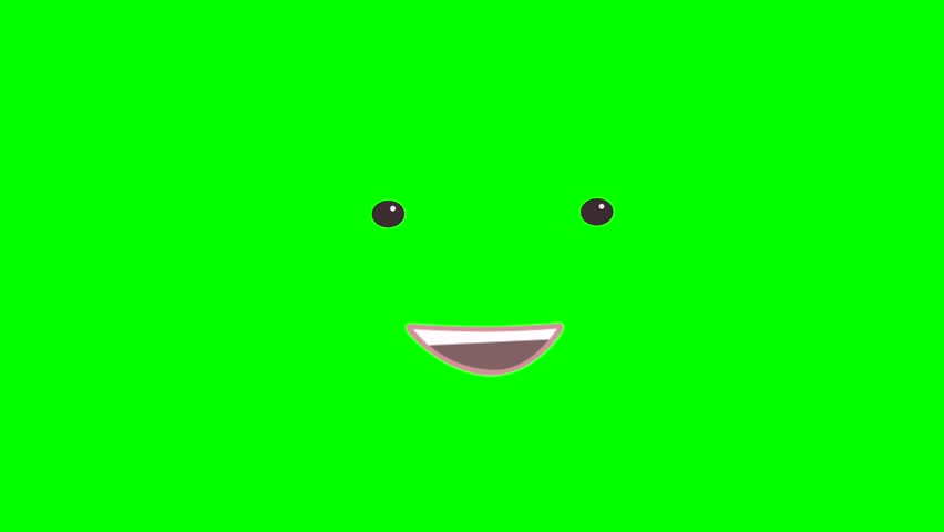 Cartoon eyes and talking mouth or funny face for side green screen insert, chroma key green screen motion graphics stock video 3D animation. Ultra high resolution. Royalty-Free Stock Footage #1103413013