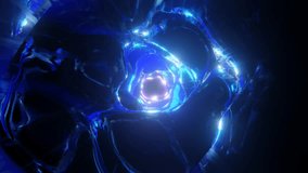 4K Blue Warmhole Inside VJ Loop Background Animation