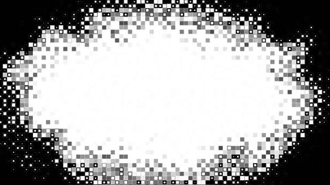 Cyclic animation black and white pixels change. 2d motion. More elements in our portfolio. Stock Video