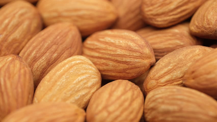 Almond nuts close up, rotation. Healthy vegan food concept Royalty-Free Stock Footage #1103424047