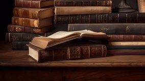 Lots of books on the bookshelves. Vintage books. Education and literature. - Powered by Shutterstock - Get 15% off with code: PIKWIZARD15