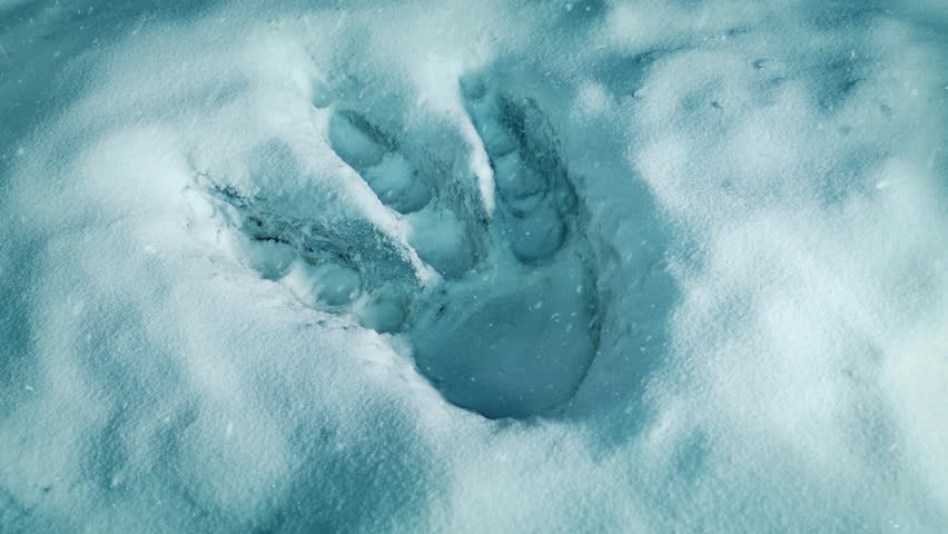 Monster Footprint In Thick Snow
 Royalty-Free Stock Footage #1103436209