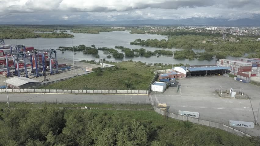Seaport at buenaventura in Colombia