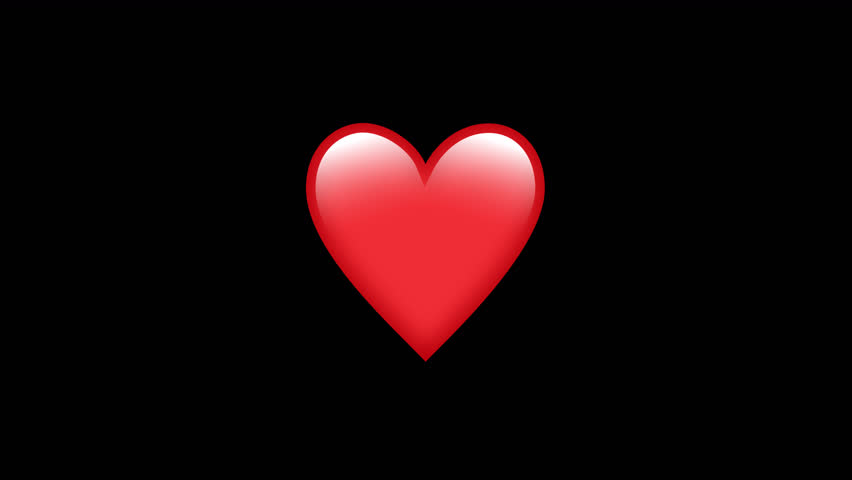 Red Heart Animated Emoji. Alpha channel, transparent background. 4K resolution loop animation.  Royalty-Free Stock Footage #1103459045
