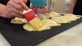 Bakery scene: elaboration of the traditional “empanadillas” (turnover). - Powered by Shutterstock - Get 15% off with code: PIKWIZARD15