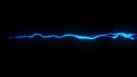 Blue Glowing Lightning Thunderbolt Graphic Element Loop Overlay Adlı Stok Video