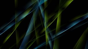 Blue green smooth glossy stripes abstract glowing background. Seamless looping motion design. Video animation Ultra HD 4K 3840x2160
