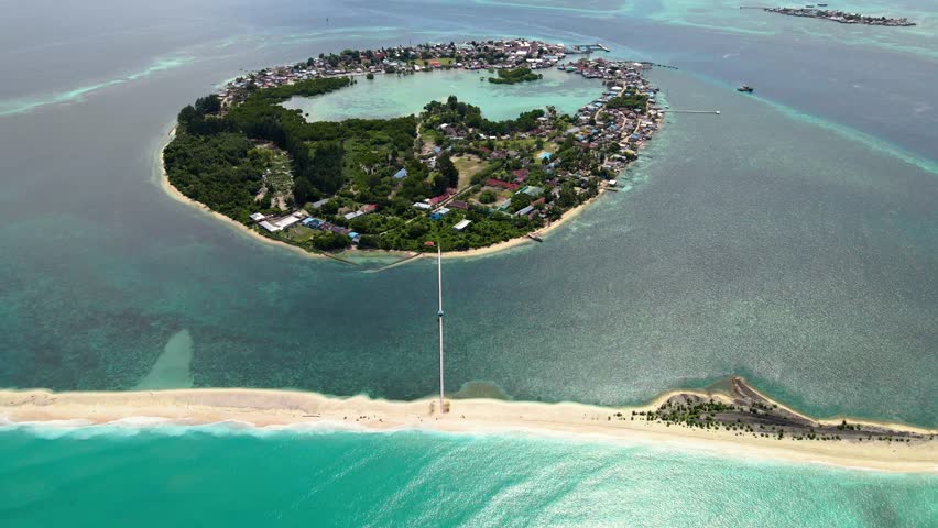 The Aerial View of Geser Island, in East Seram, Maluku Province, Indonesia