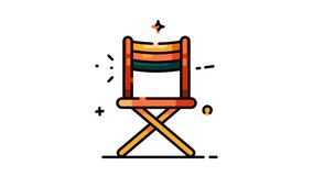 hiking chair icon of nice animated for your hiking and adventure videos easy to use with Transparent Background . HD Video Motion Graphic Animation Free Video