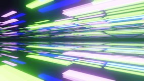 Green and Blue and Purple on Black VJ Loop Background Animation in 4K