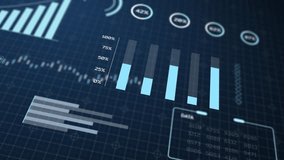 3D animation Futuristic finance global economy stock exchange market business screen graph chart data analytic  marketing research auto trading artificial intelligence technology, AI trading. - Powered by Shutterstock - Get 15% off with code: PIKWIZARD15