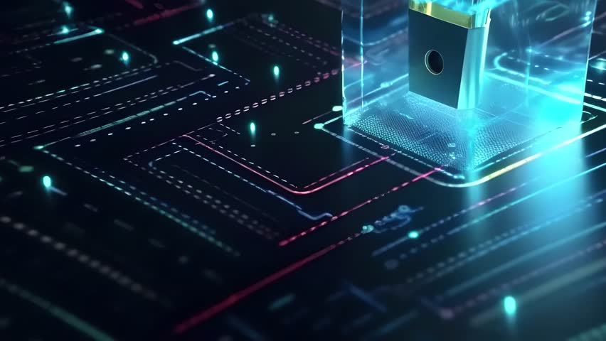 Concept of digital data protection and cyber security. Cyber security concept. Binary code with lock. Digital security. Antivirus.
