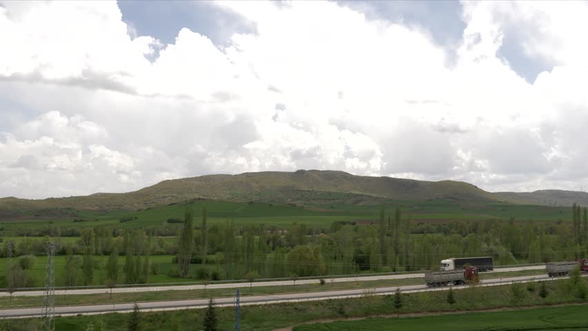 beautiful nature landscape mountain clouds sky green view photo