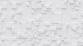 Abstract motion background from random moving white squares. Abstract square background. Seamless loop animation - Powered by Shutterstock - Get 15% off with code: PIKWIZARD15