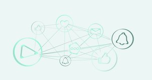 Animation of network of digital icons against white background. Global networking and business technology concept - Powered by Shutterstock - Get 15% off with code: PIKWIZARD15