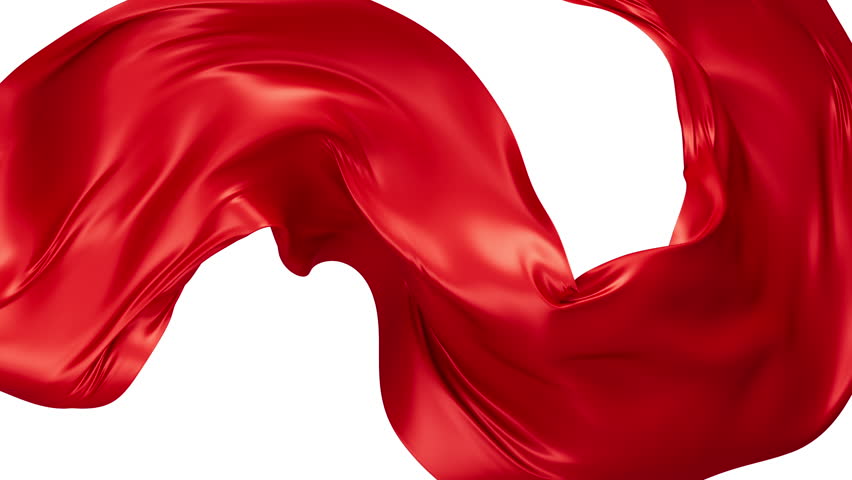 Red silk fabric, red cloth material flying in the wind , 3d rendering.  34878046 Stock Video at Vecteezy