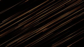 Glowing golden dotted lines abstract background. Seamless looping motion design. Video animation Ultra HD 4K 3840x2160