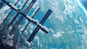 the docking of the international station and the living module in space in earth orbit   - Powered by Shutterstock - Get 15% off with code: PIKWIZARD15