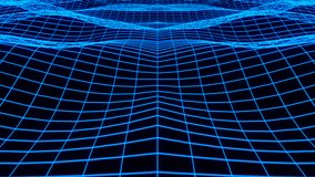 Blue Infinite Wavey Abstract VJ Loop Background Animation