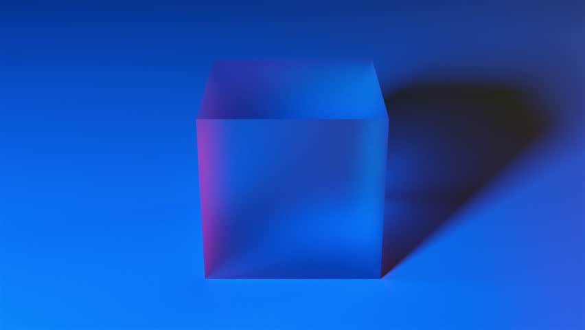 Orange and blue cube. Computer generated 3d render Royalty-Free Stock Footage #1103568363