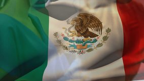 Animation of waving mexico flag over caucasian male surgeon operating pregnant woman during delivery. Medical healthcare technology concept - Powered by Shutterstock - Get 15% off with code: PIKWIZARD15