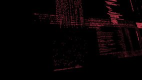 Animation of pink illuminated sports court over computer language against black background. Digitally generated, hologram, illustration, competition, coding, sports, database and technology concept. - Powered by Shutterstock - Get 15% off with code: PIKWIZARD15