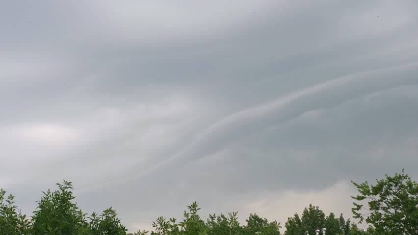Shelf cloud in the sky in 4k slow motion 60fps Royalty-Free Stock Footage #1103602555