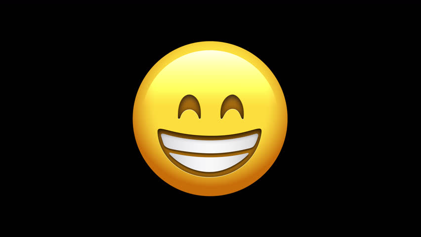 Beaming Face Animated Emoji. Alpha channel, transparent background. 4K resolution loop animation.  Royalty-Free Stock Footage #1103604149