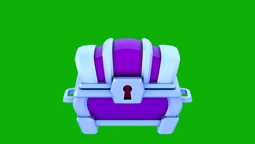The Majestic Unveiling: 3D Render of Royal Chest Opening on Lush Green Background - Royal Chest Opening Green Screen Video  Royalty-Free Stock Footage #1103605977