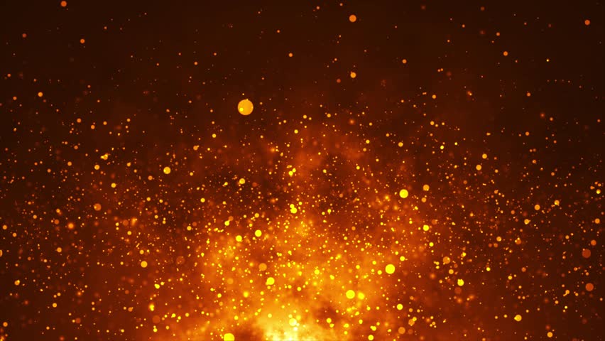 Golden Particle Glitter Background | Burning Hot Sparks Fire Particle Background | Abstract Isolated Fire Glowing Particles Background | Seamless Loop
 Royalty-Free Stock Footage #1103607375