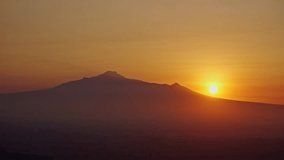 sunset at la malinche volcano puebla mexico