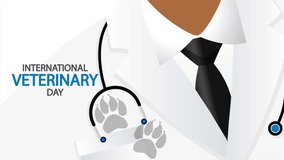Veterinary Day International Doctor, art video illustration.