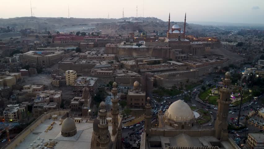 Areal view old Cairo, Egypt