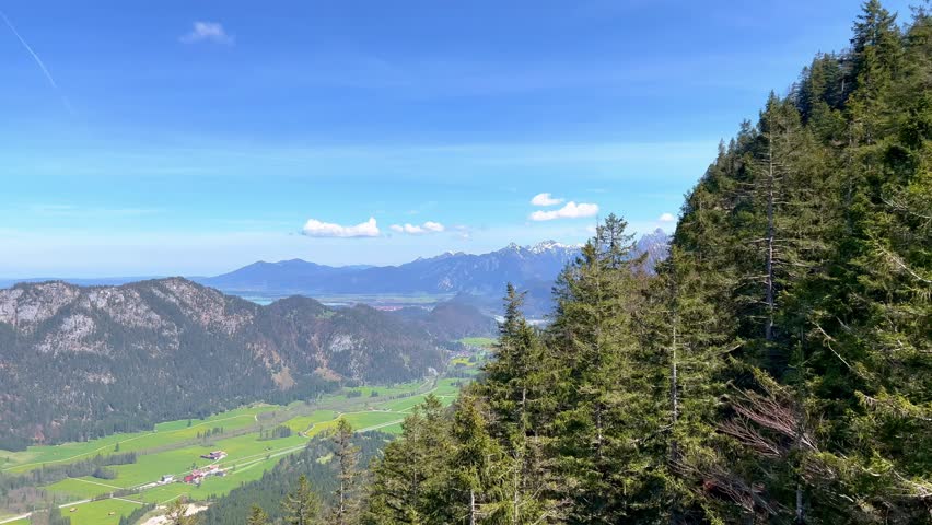 Panoramic view in the Allgau region of Germany - travel photography