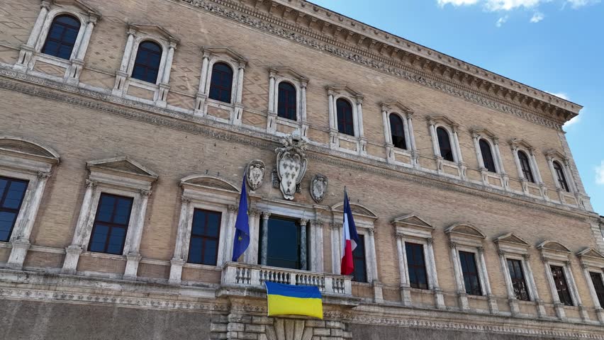Piazza Farnese in Rome, seat of the French embassy.
The famous square with the French embassy in Rome. Royalty-Free Stock Footage #1103655555