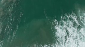 slow motion ocean drone video